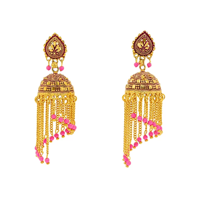 Parelmoerglans, met juwelen, filigraanwerk, kralenwerk